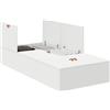 vidaXL Struttura letto contenitore bianco 100 x 200 cm materiale legno