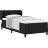 vidaXL Letto a molle con testiera nero 90 x 190 cm in tessuto