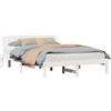 vidaXL Struttura letto con testiera bianca 150 x 200 cm in legno di pino massiccio