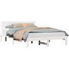 vidaXL Struttura letto con testata bianca 160 x 200 cm in legno di pino massiccio