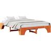 vidaXL Struttura letto marrone cera 150 x 200 cm in legno di pino massiccio