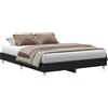 vidaXL Struttura letto nero effetto rovere 203 x 153 x 25 cm Materiale ligneo