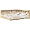vidaXL Libreria letto rovere Sonoma 180 x 200 cm materiale a base di legno