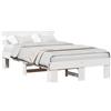 vidaXL Struttura letto con testata bianca 120 x 190 cm in legno di pino massiccio