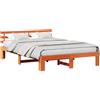 vidaXL Struttura letto marrone cera 150 x 200 cm in legno di pino massiccio
