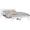 vidaXL Struttura letto bianca 150 x 200 cm in legno di pino massiccio