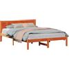 vidaXL Struttura letto marrone 150 x 200 cm in legno di pino massiccio