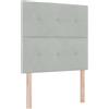 vidaXL Letto matrimoniale con box e testiera imbottita, color grigio chiaro, 80 x 200 cm, rivestito in velluto (marca: vidaXL)