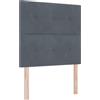 vidaXL Letto matrimoniale con box e testiera imbottita, colore grigio scuro, 80 x 200 cm, rivestito in velluto (marca: vidaXL)