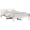 vidaXL Struttura letto con testata bianca 120 x 190 cm in legno di pino massiccio