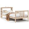 vidaXL Struttura letto con testiera senza materasso 75x190 cm