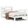 vidaXL Struttura letto con testiera senza materasso bianco 90x200 cm