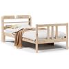 vidaXL Struttura letto con testiera senza materasso 75x190 cm