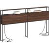 vidaXL Testiera letto con contenitore, colore marrone, effetto legno di quercia, realizzata in materiale composito