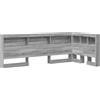 vidaXL Testiera contenitore grigio Sonoma 80 cm in materiale ligneo