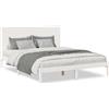 vidaXL Letto in legno massiccio extra lungo senza materasso bianco 140x220 cm
