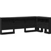vidaXL Testiera per archiviazione look rovere nero 100 cm materiale a base di legno