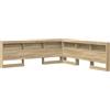 vidaXL Testiera per archiviazione in rovere Sonoma 200 cm Materiale a base di legno