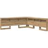 vidaXL Testiera contenitore in legno effetto quercia artigianale