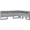 vidaXL Testiera contenitore grigio Sonoma 150 cm materiale a base di legno