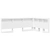 vidaXL Testiera contenitore con ripiano Bianco 207,5 x 137,5 x 76,5 cm