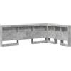 vidaXL Testiera contenitore in cemento grigio 207,5 x 137,5 x 76,5 cm