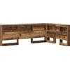 vidaXL Testiera contenitore con ripiano Legno riciclato 207,5 x 137,5 x 76,5 cm