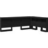 vidaXL Testiera per archiviazione look rovere nero 135 cm materiale a base di legno