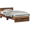 vidaXL Letto matrimoniale con testiera in legno massello, dimensioni 203 x 104 x 70 cm