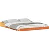 vidaXL Struttura letto marrone cera 150 x 200 cm in legno di pino massiccio