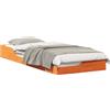 vidaXL Struttura letto marrone cera 100 x 220 cm in legno di pino massiccio