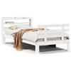 vidaXL Struttura letto con testiera senza materasso bianco 90x190 cm