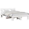 vidaXL Struttura letto con testiera bianca 150 x 200 cm in legno di pino massiccio