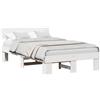 vidaXL Struttura letto con testata bianca 120 x 190 cm in legno di pino massiccio