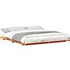 vidaXL Struttura letto marrone cera 200 x 210 cm in legno di pino massiccio