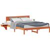 vidaXL Struttura letto marrone cera 150 x 200 cm in legno di pino massiccio