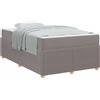 vidaXL Telaio per letto, colore taupe, 120 x 190 cm, rivestito in tessuto