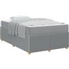 vidaXL Telaio per letto, colore grigio chiaro, dimensioni 120 x 200 cm, rivestito in tessuto
