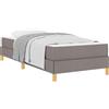 vidaXL Box spring bed taupe 80 x 200 cm tessuto