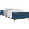 vidaXL Letto a molle con materasso blu 80 x 200 cm in tessuto