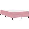 vidaXL Letto a molle con materasso rosa 120 x 220 cm in tessuto
