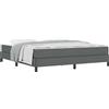 vidaXL Box spring bed grigio scuro 180 x 200 cm tessuto