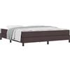 vidaXL Box spring bed marrone scuro 180 x 200 cm tessuto