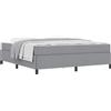 vidaXL Box spring bed grigio chiaro 180 x 200 cm tessuto