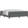 vidaXL Box spring bed grigio scuro 180 x 200 cm tessuto