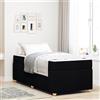vidaXL Struttura letto con materasso nero 100 x 200 cm in tessuto