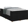 vidaXL Struttura letto con materasso nero 120 x 190 cm in tessuto