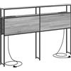 vidaXL Testiera con contenitore, grigio, finitura in legno Sonoma