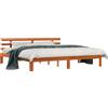 vidaXL Struttura letto marrone cera 203,5 x 205,5 x 69,5 cm in legno di pino massiccio