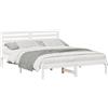 vidaXL Struttura letto con testiera bianca 150 x 200 cm in legno di pino massiccio